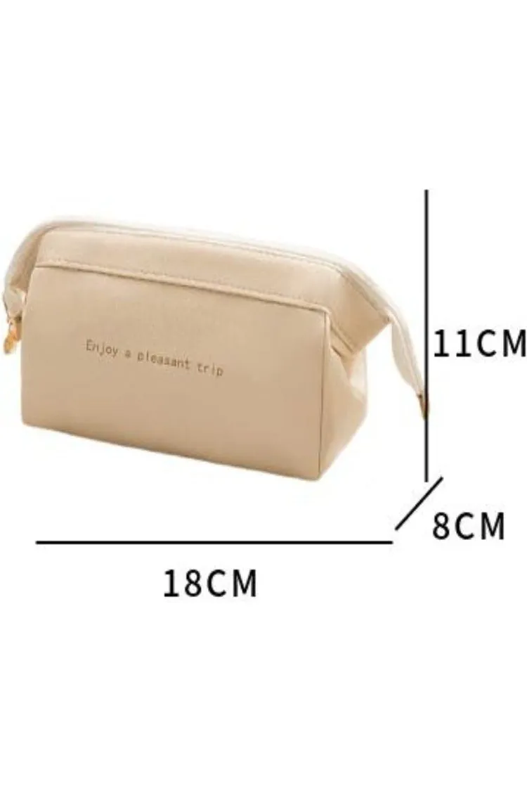 Leather Travel Pouch Toiletry Bag