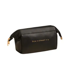 Leather Travel Pouch Toiletry Bag