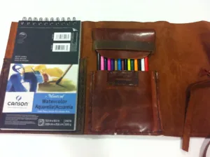 Leather Wrap Sketchbook Portfolio