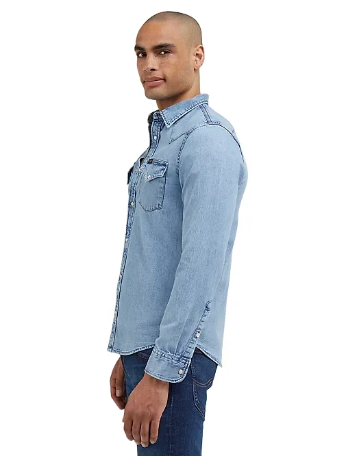 Lee camicia in jeans da uomo Western 112341774 blu chiaro