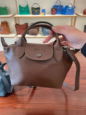 Longchamp Mini top handle cuir crossbody bag