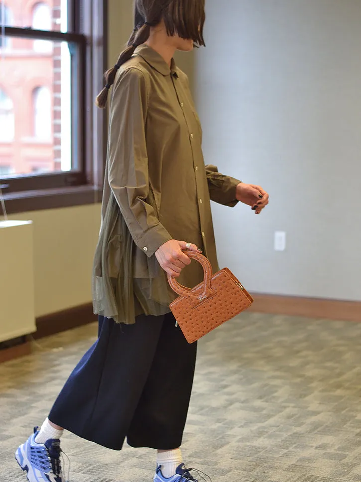 Luar Ana Bag Small, Tan Ostrich