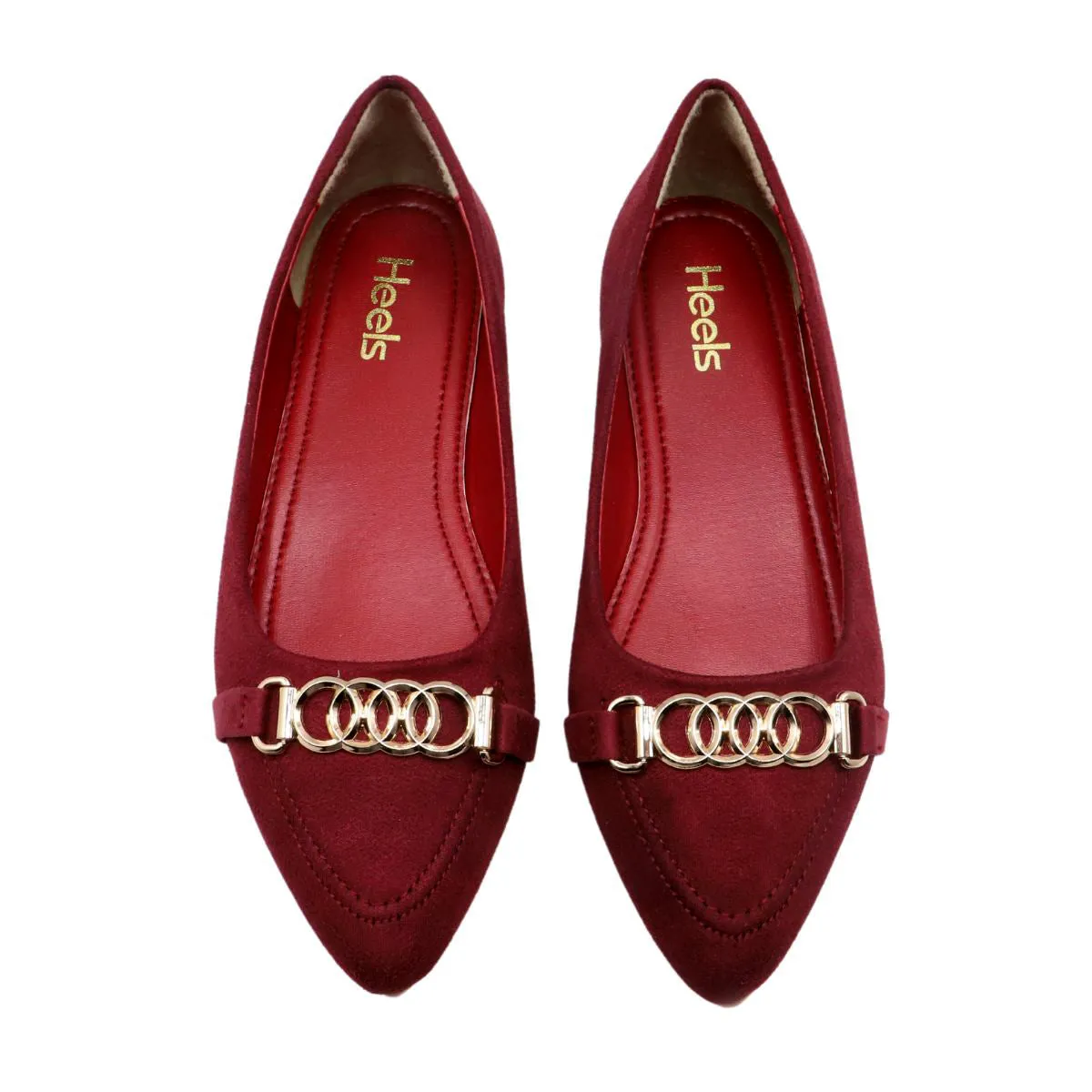 Maroon Casual Pumps L00900015