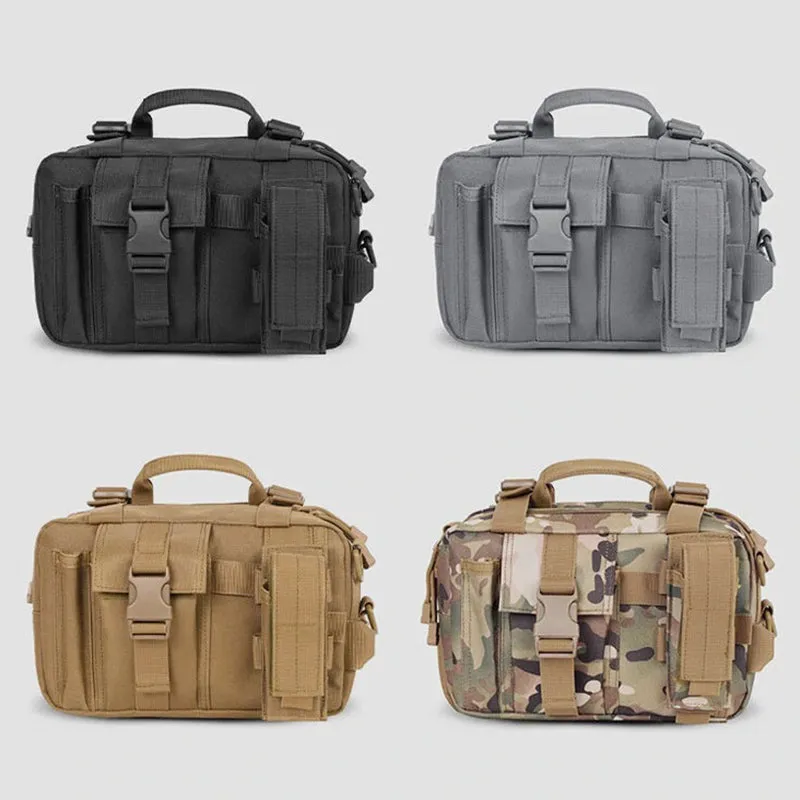 Men's Tactical Waist Bag Functional Crossbody Pouch EDC with Shoulder Strap