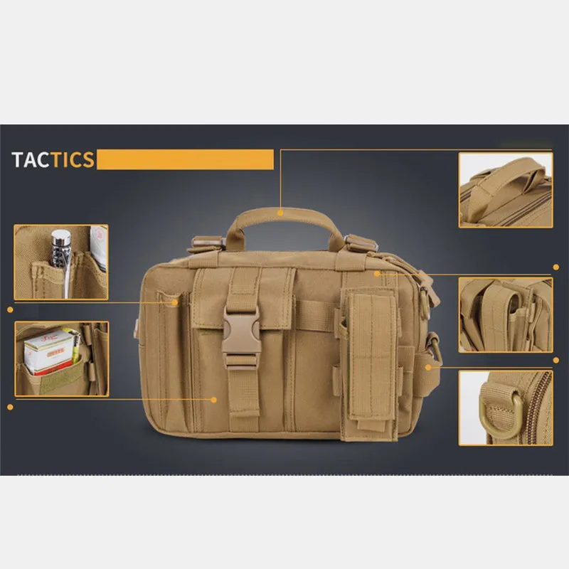 Men's Tactical Waist Bag Functional Crossbody Pouch EDC with Shoulder Strap