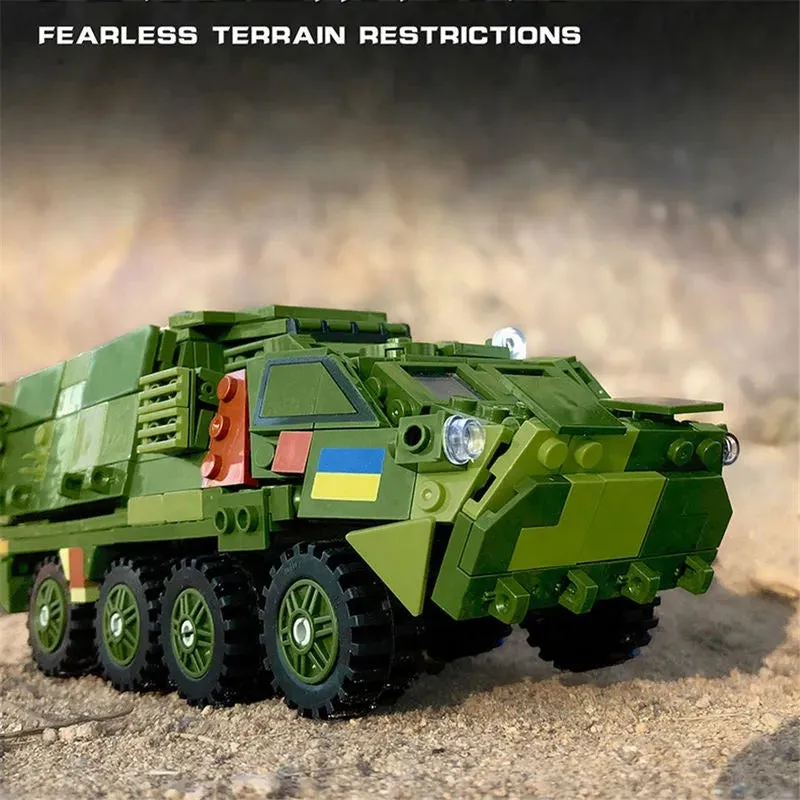 MOC Military Armored Medical Off-Road Car Bricks Toys