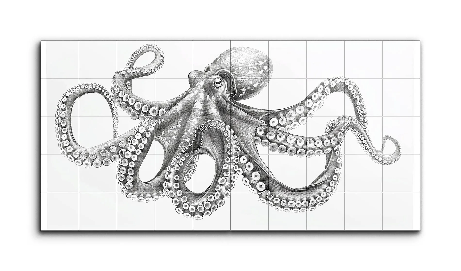 Monochrome Octopus Elegance