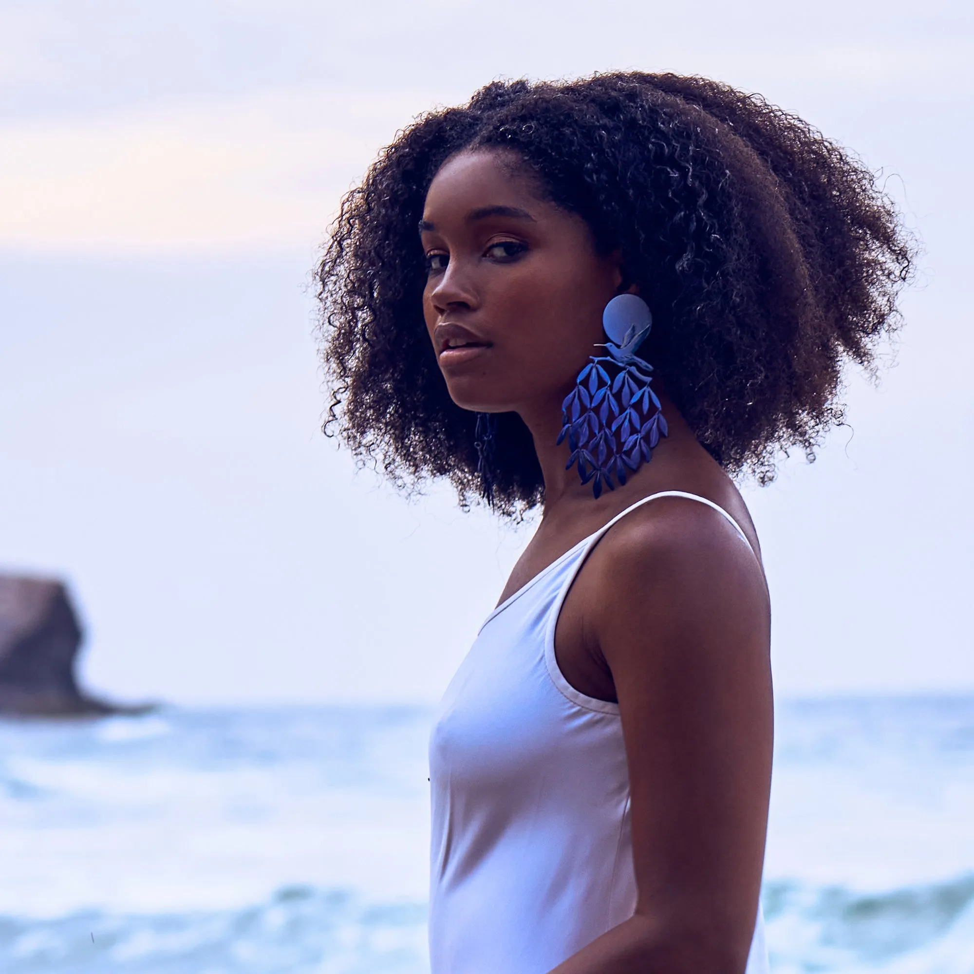 Moonlight Tropical Tapestry Earrings