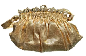 Morris Moskowitz 50s Gold Glamour Girl Evening Bag