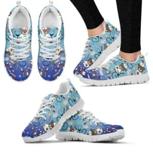 Nursing Medical Print on Demand Artwork Lightweight Mesh Jagged Sole Athletic Shoes