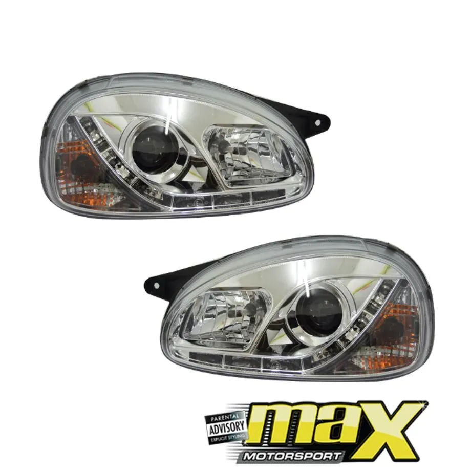 Opel Corsa B Diamond DRL LED Projector Headlights