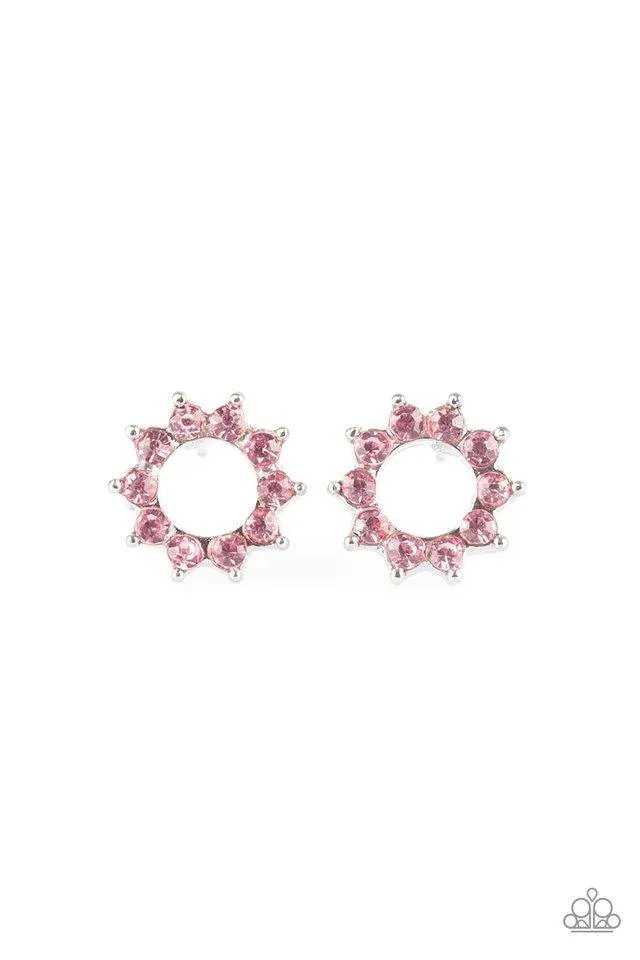 Paparazzi Earring ~ Richly Resplendent - Pink Post