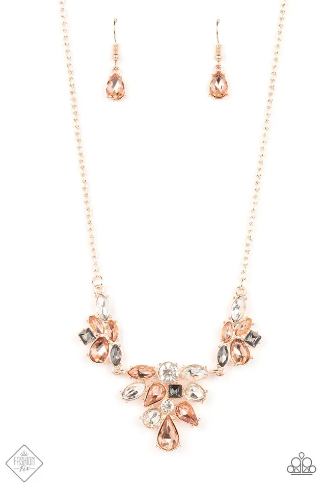 Paparazzi Necklace ~ Completely Captivated - Rose Gold