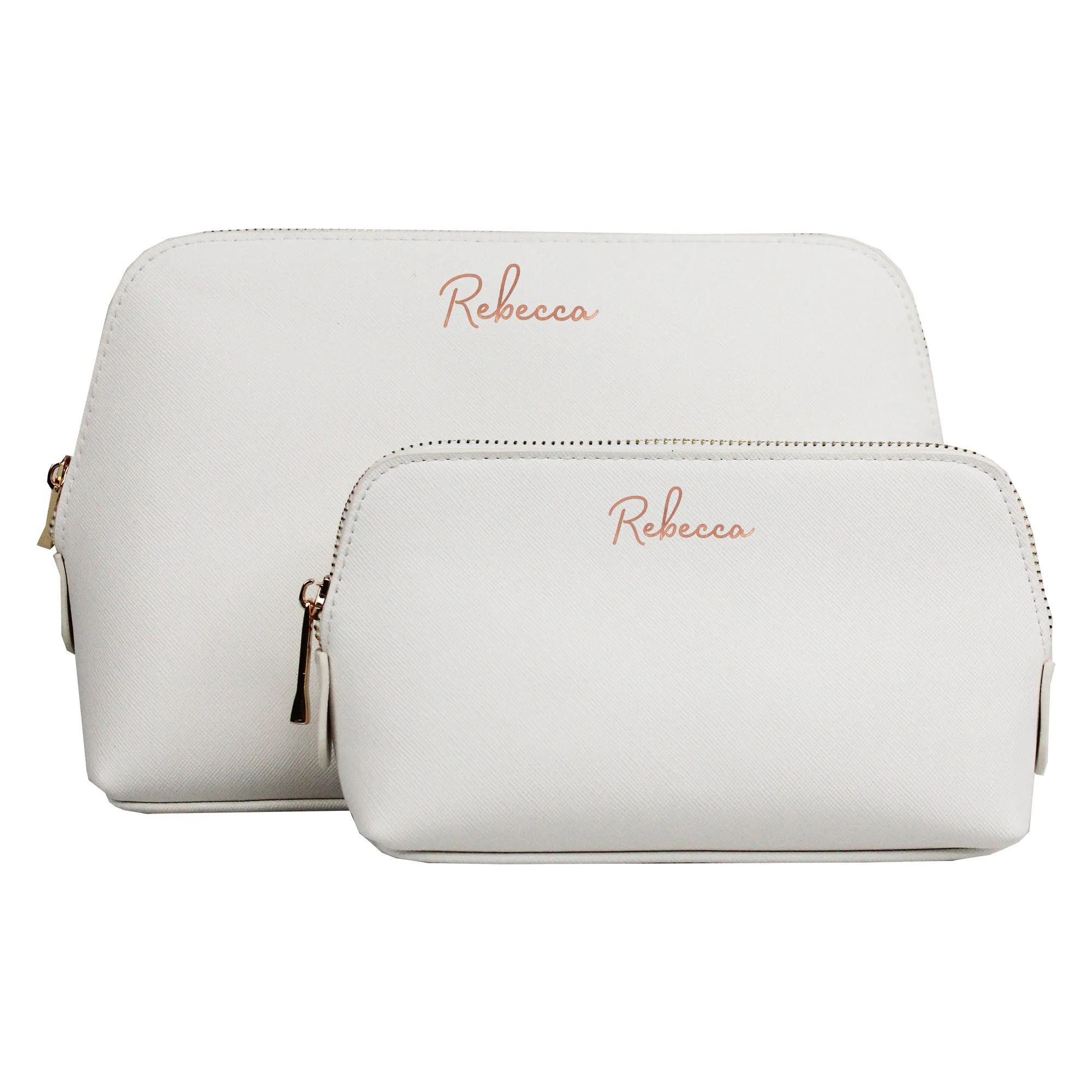 Personalised PU Leather Make Up Bag Set