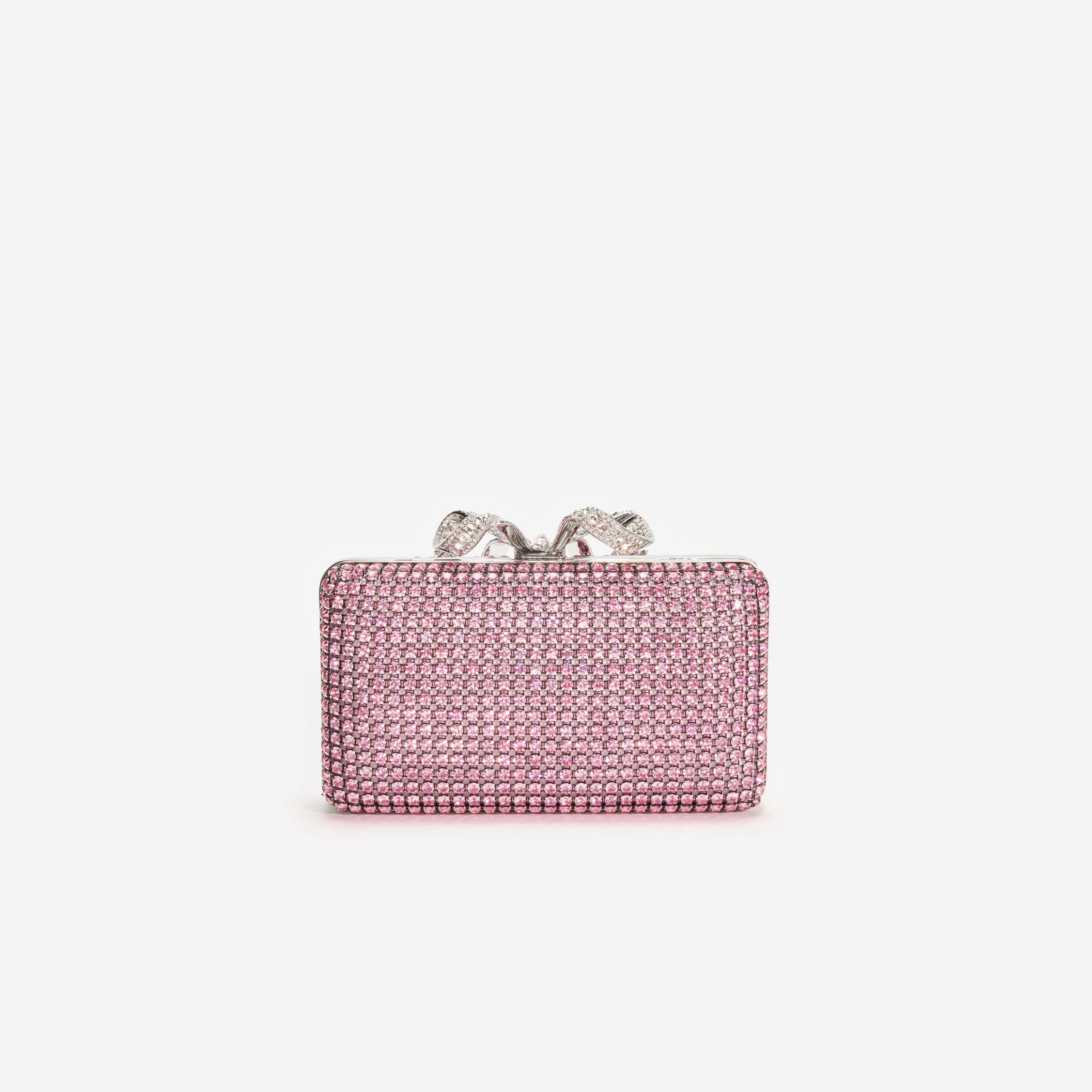 Pink Crystal Box Clutch