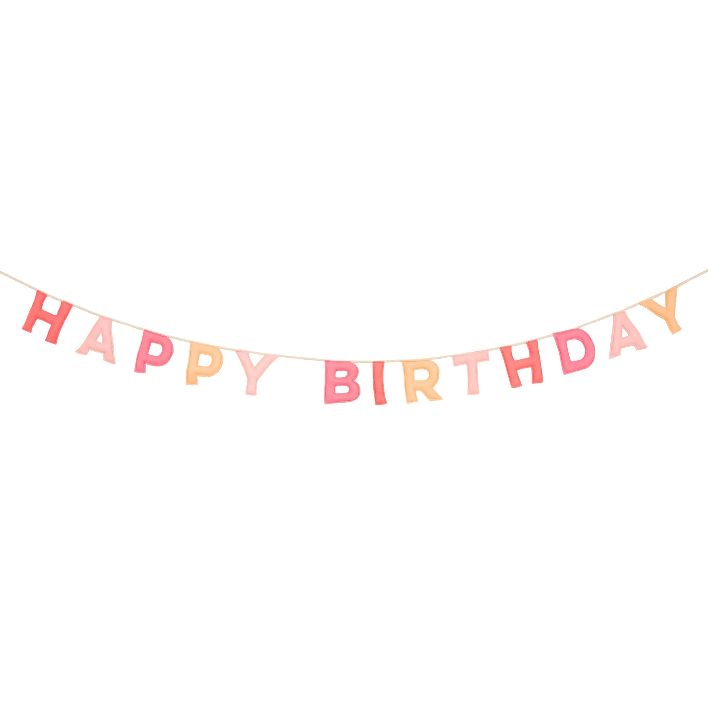 Pink Happy Birthday Felt Garland