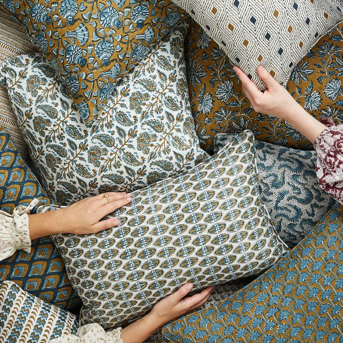 Ponza Tobacco Linen Cushion | 50x50cm