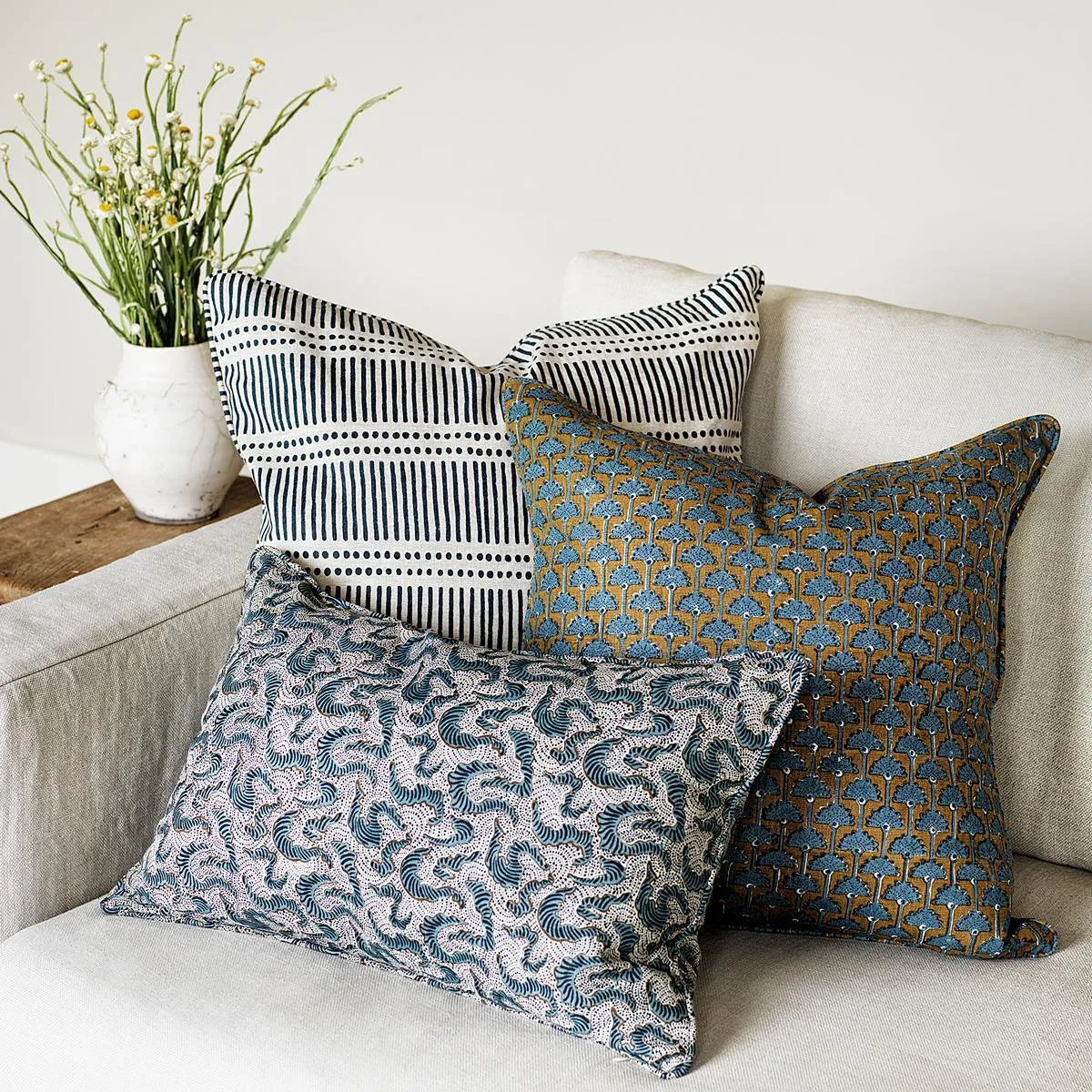 Ponza Tobacco Linen Cushion | 50x50cm