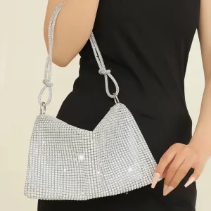 "High Class" Silver Sparkly Evening Bag