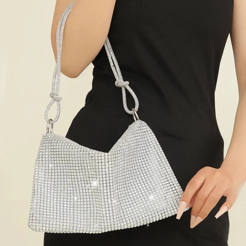 "High Class" Silver Sparkly Evening Bag