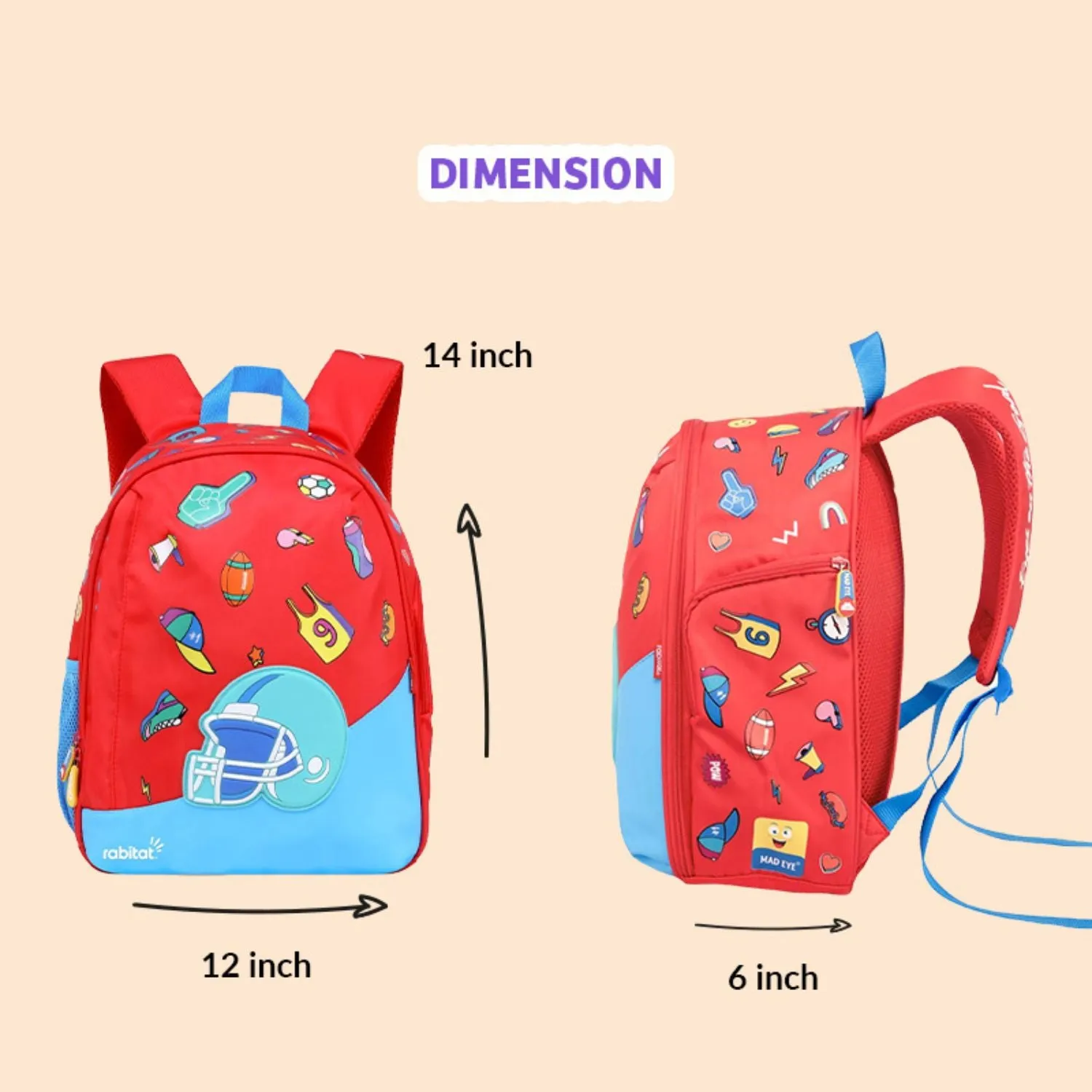 Rabitat Smash School Bag 14.5" - Mad Eye