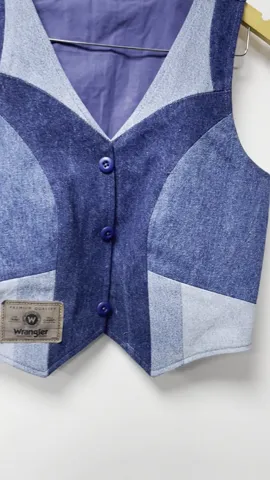 Reworked Branded Monochrome Waistcoat