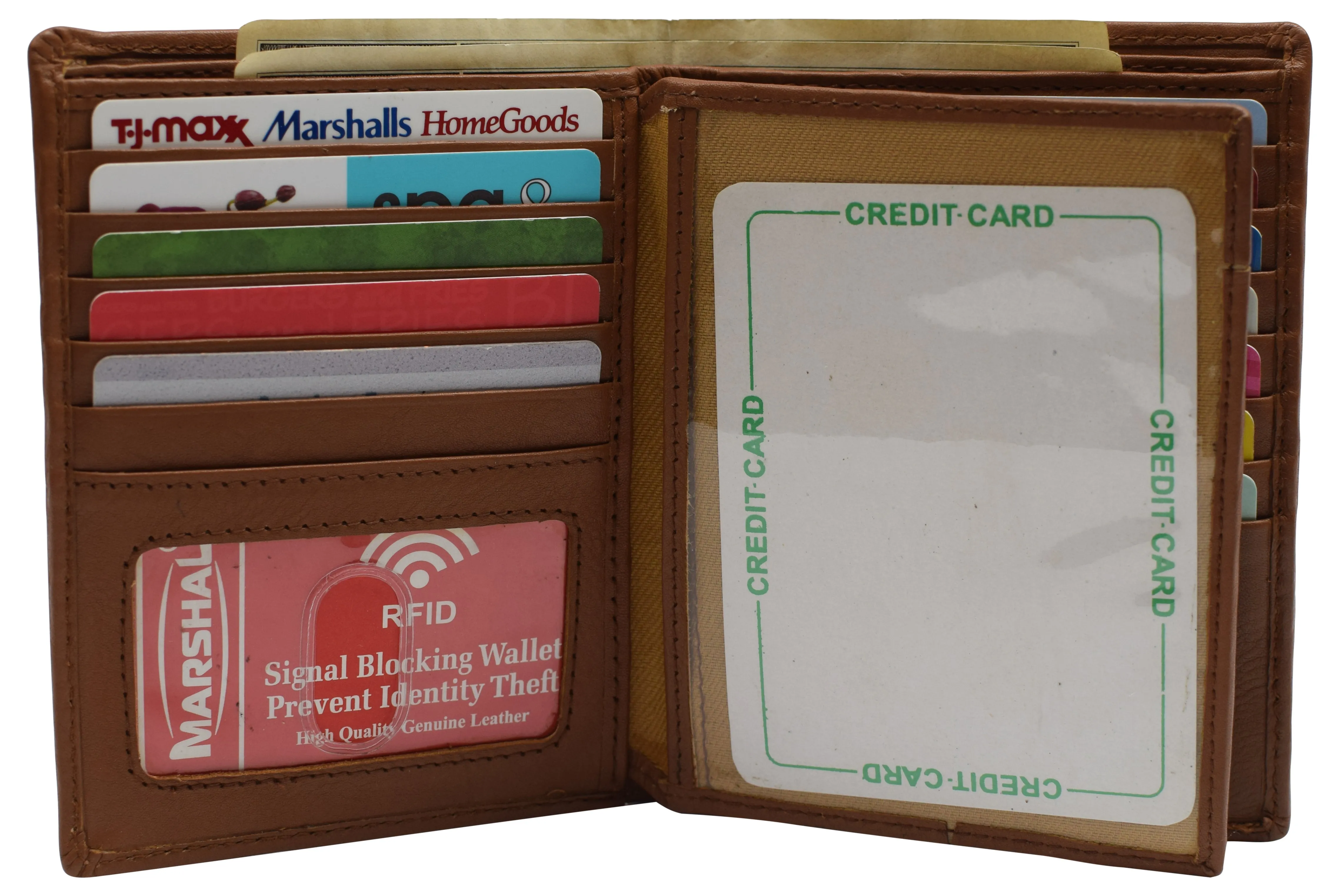 RFID Blocking Large Bifold Hipster Genuine Leather Men's Wallet 635502