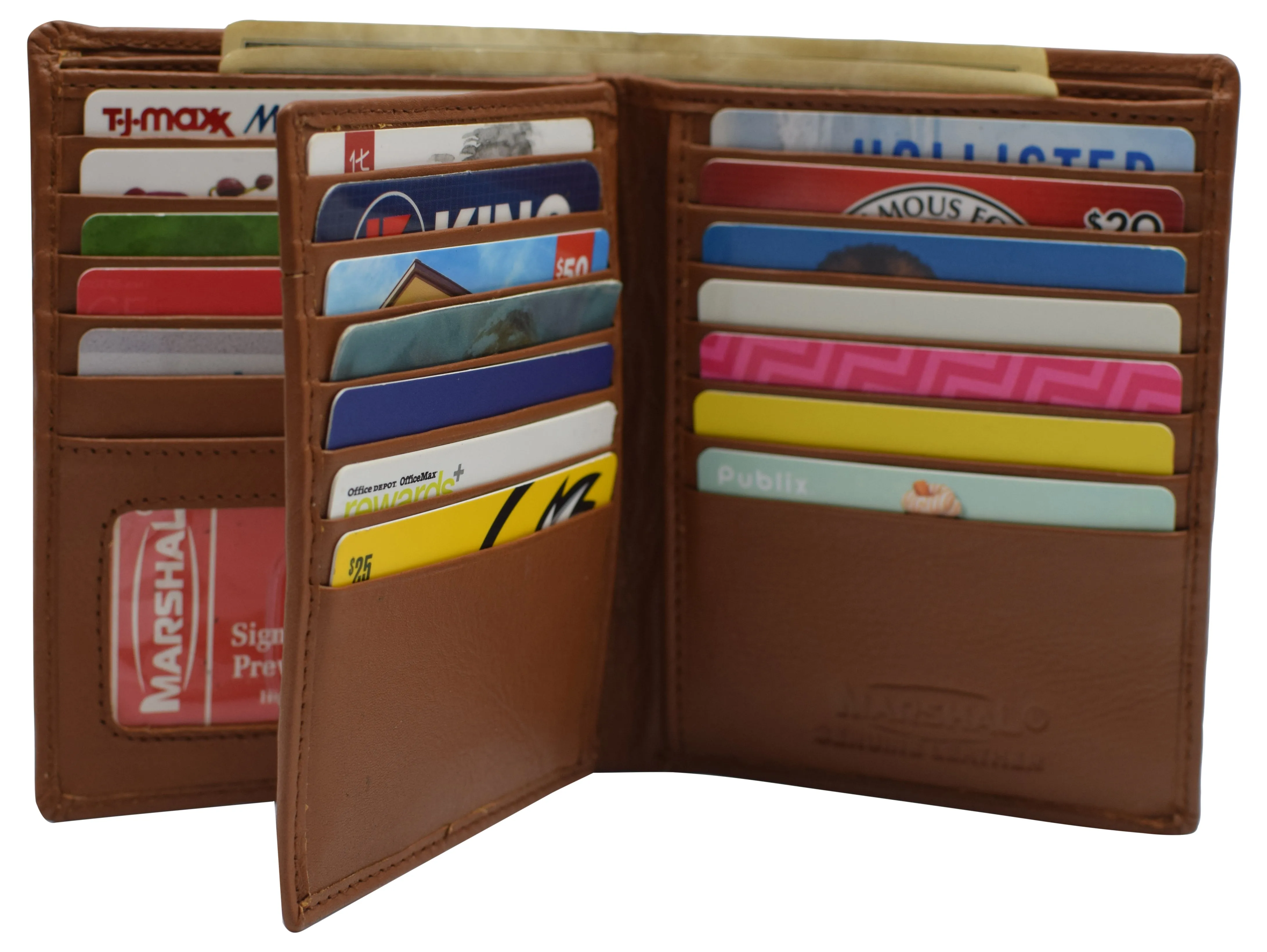 RFID Blocking Large Bifold Hipster Genuine Leather Men's Wallet 635502