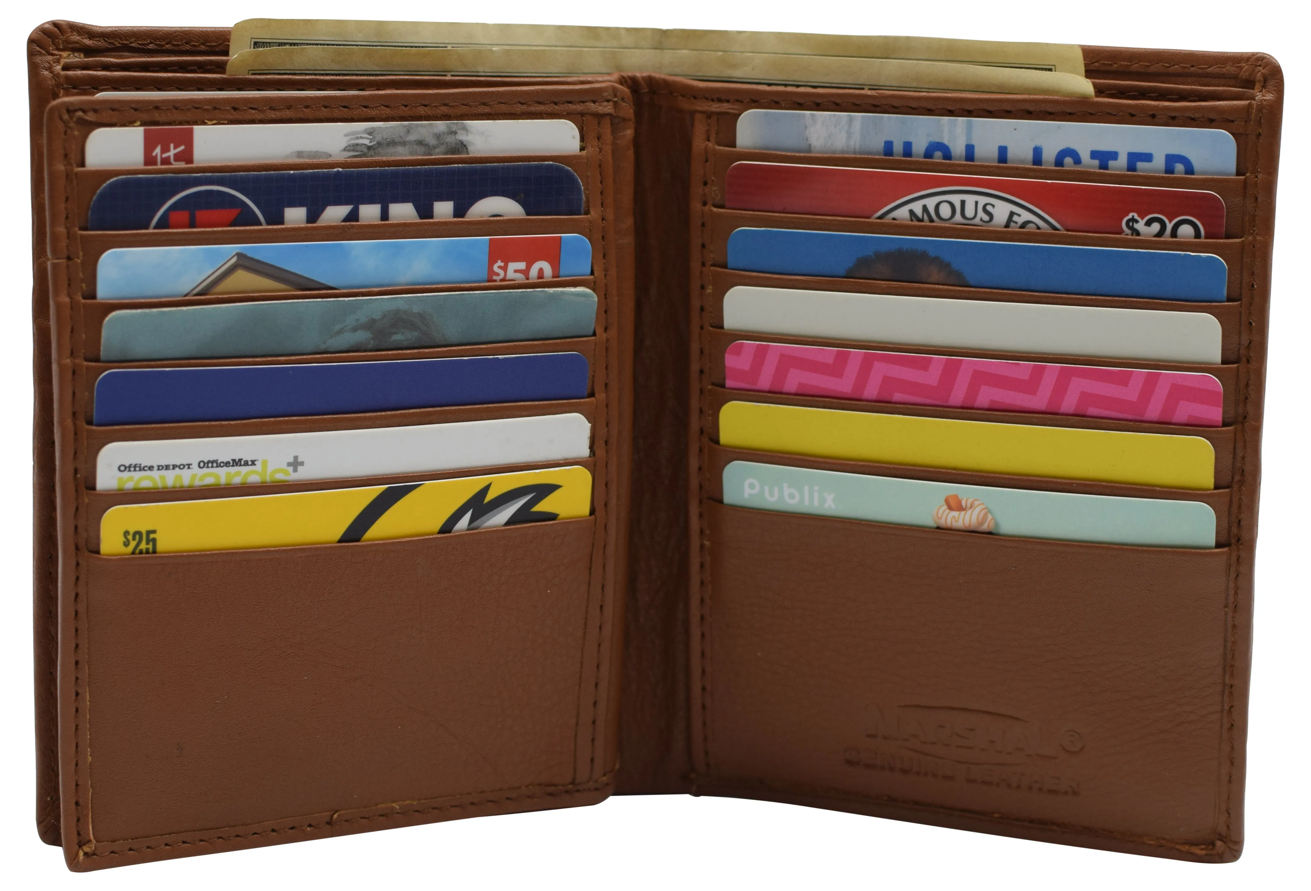 RFID Blocking Large Bifold Hipster Genuine Leather Men's Wallet 635502