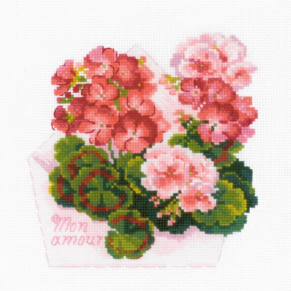 RIOLIS Counted Cross Stitch Kit 7.75"X7.75" - Mon Amour (14 Count)*