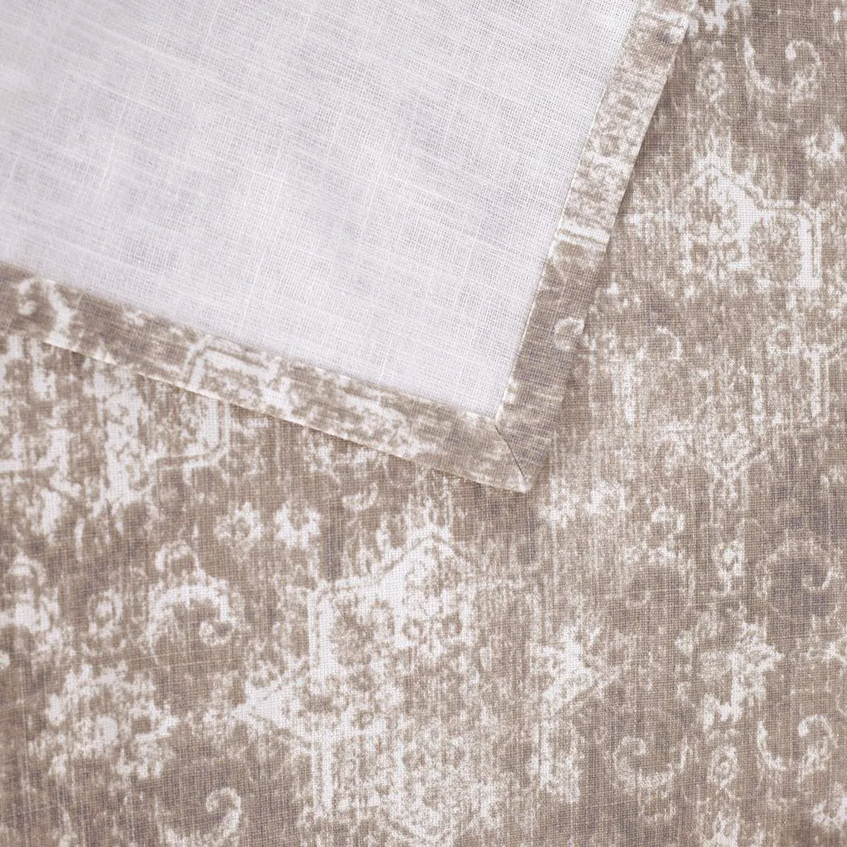 Rustic Clash Hyper Graphic Neutral Printed Bed Cover