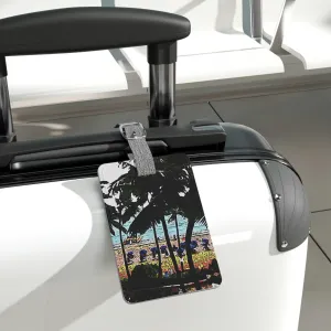 Saffiano Polyester Luggage Tag, Rectangle ... "A Beautiful Beach Amongst The Palms" ... The Outrigger Waikiki, Honolulu, Oahu ... Original Works ...