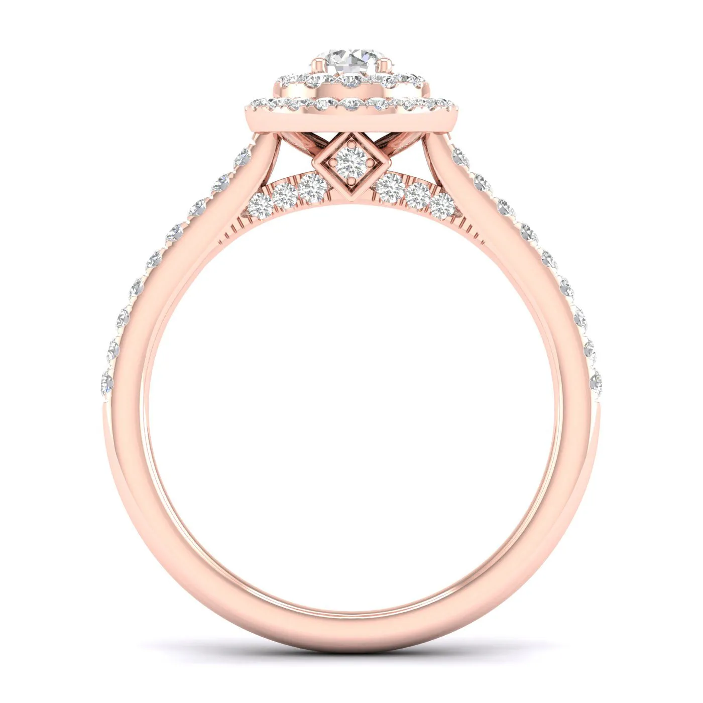 Signature Round Double Halo Ring