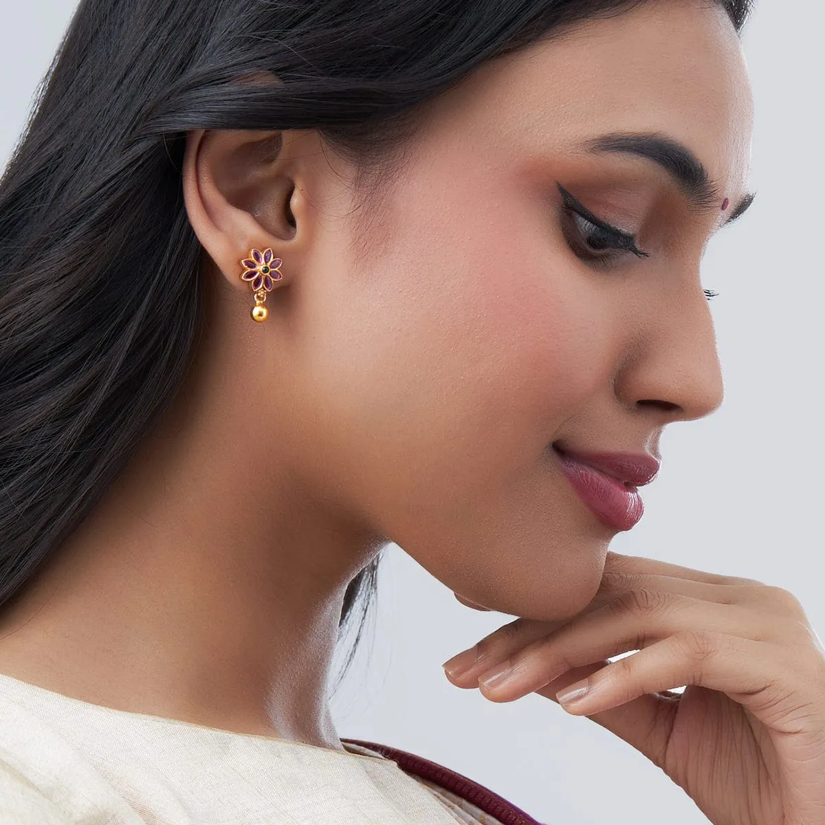 Silver Temple Earring 155172