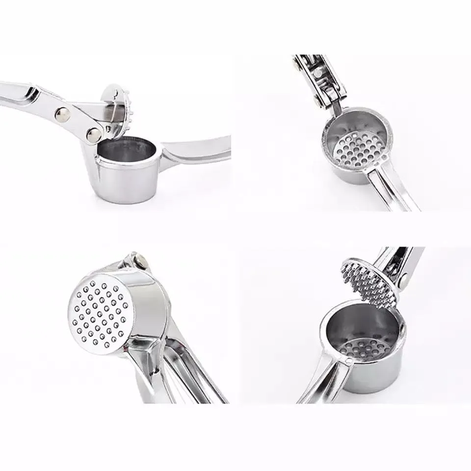 Stainless Steel Garlic Press Crusher, Ginger  Mincer, Ginger Squeezer Masher Handheld Ginger Micer