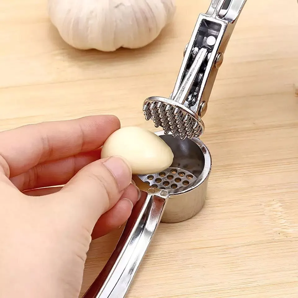 Stainless Steel Garlic Press Crusher, Ginger  Mincer, Ginger Squeezer Masher Handheld Ginger Micer