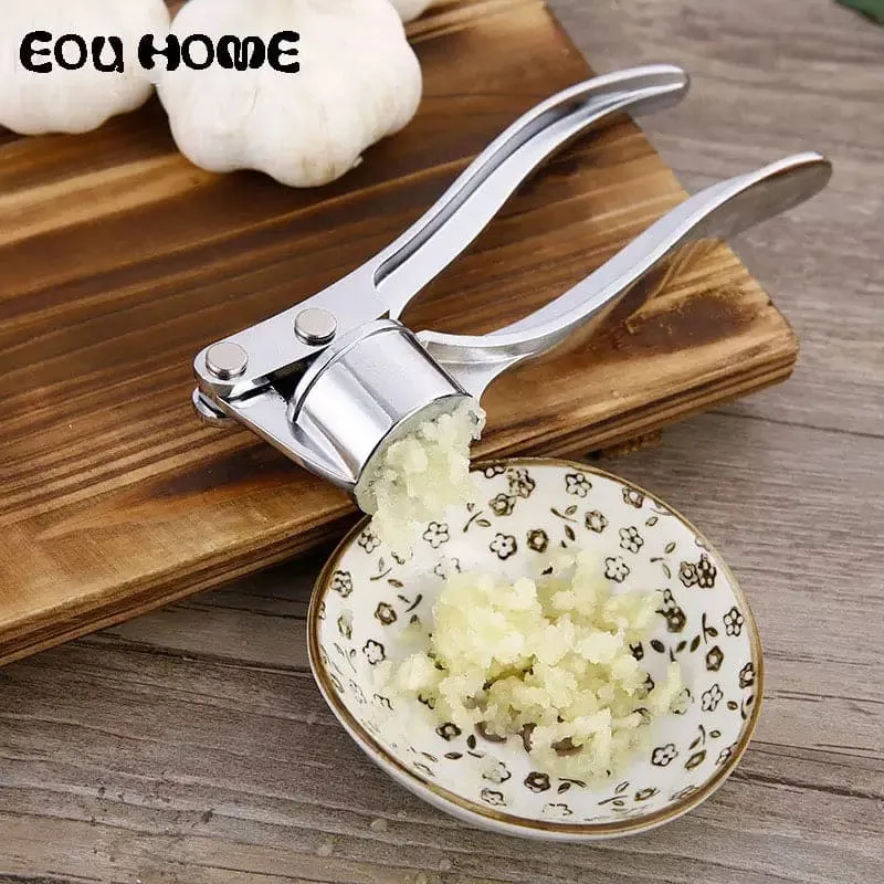 Stainless Steel Garlic Press Crusher, Ginger  Mincer, Ginger Squeezer Masher Handheld Ginger Micer