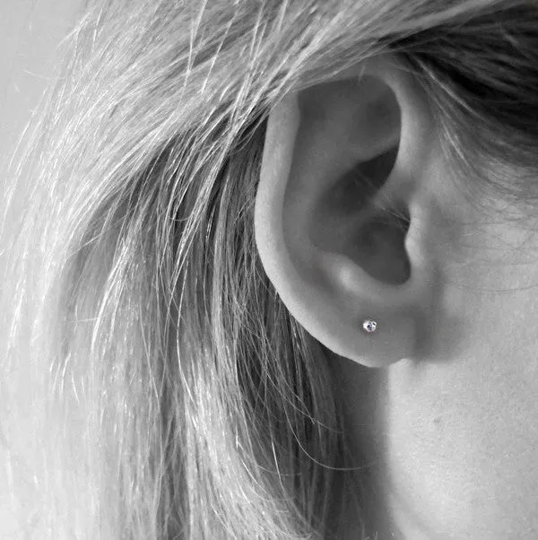 Sterling Silver Ball Stud Earrings