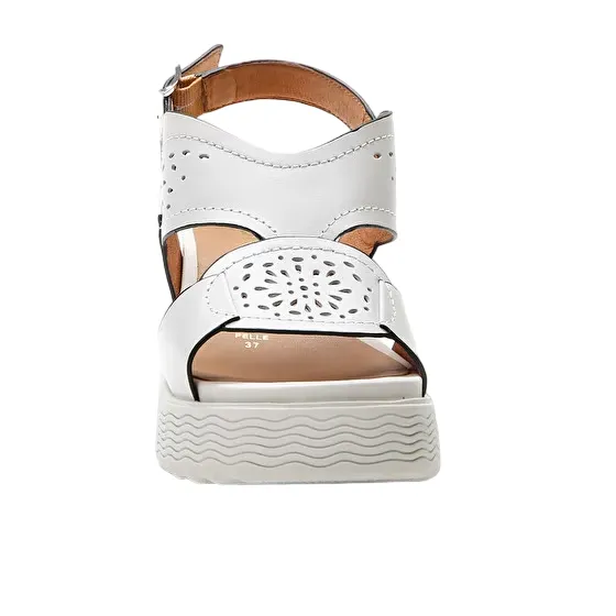 Stonefly sandalo da donna in pelle con tacco 6 cm Parky 19 Calf 219123 151 betulla bianca