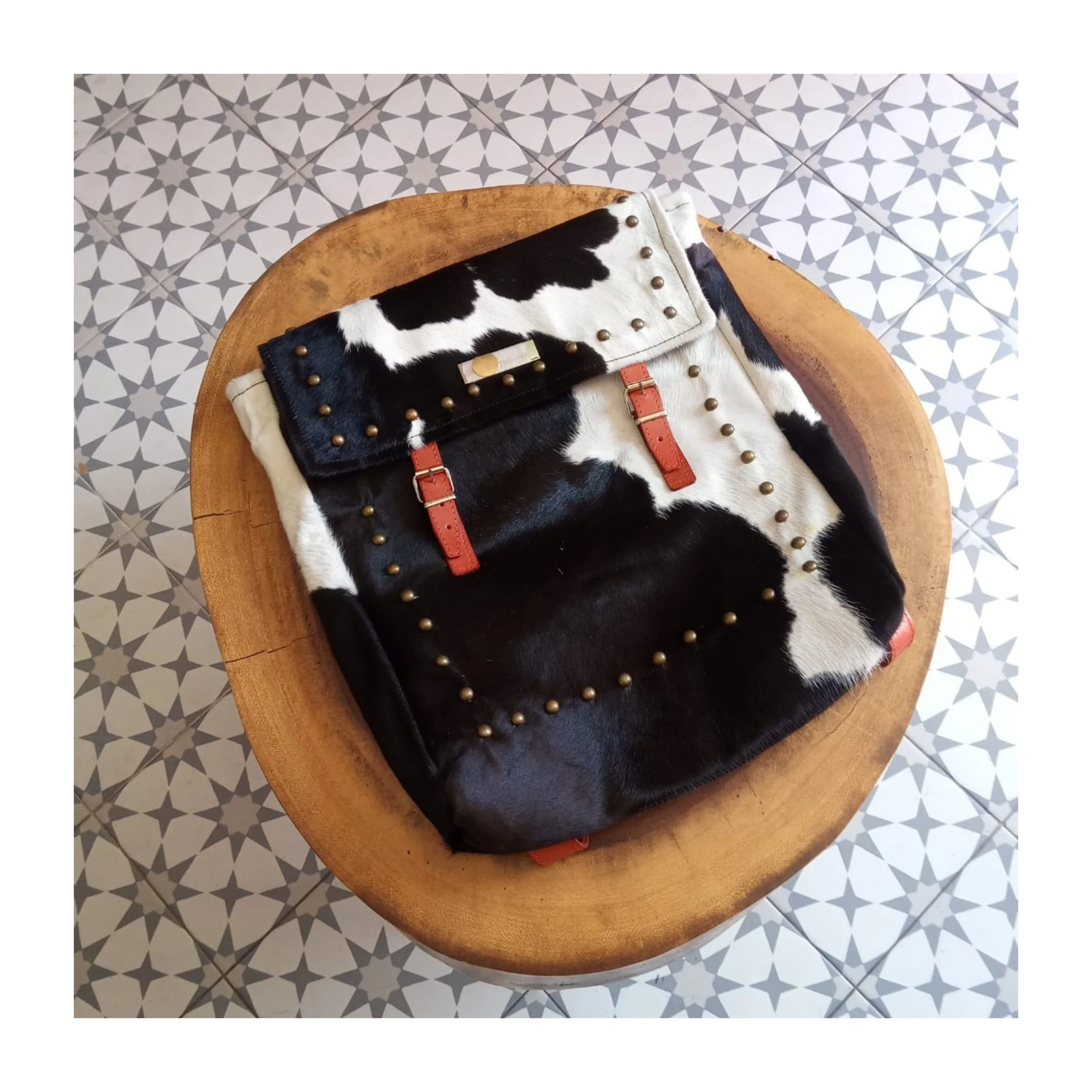 Studded Backpack (black/white)