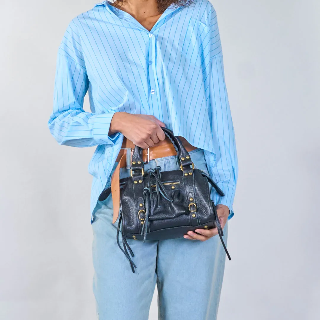 Studded mini leather satchel wholesale
