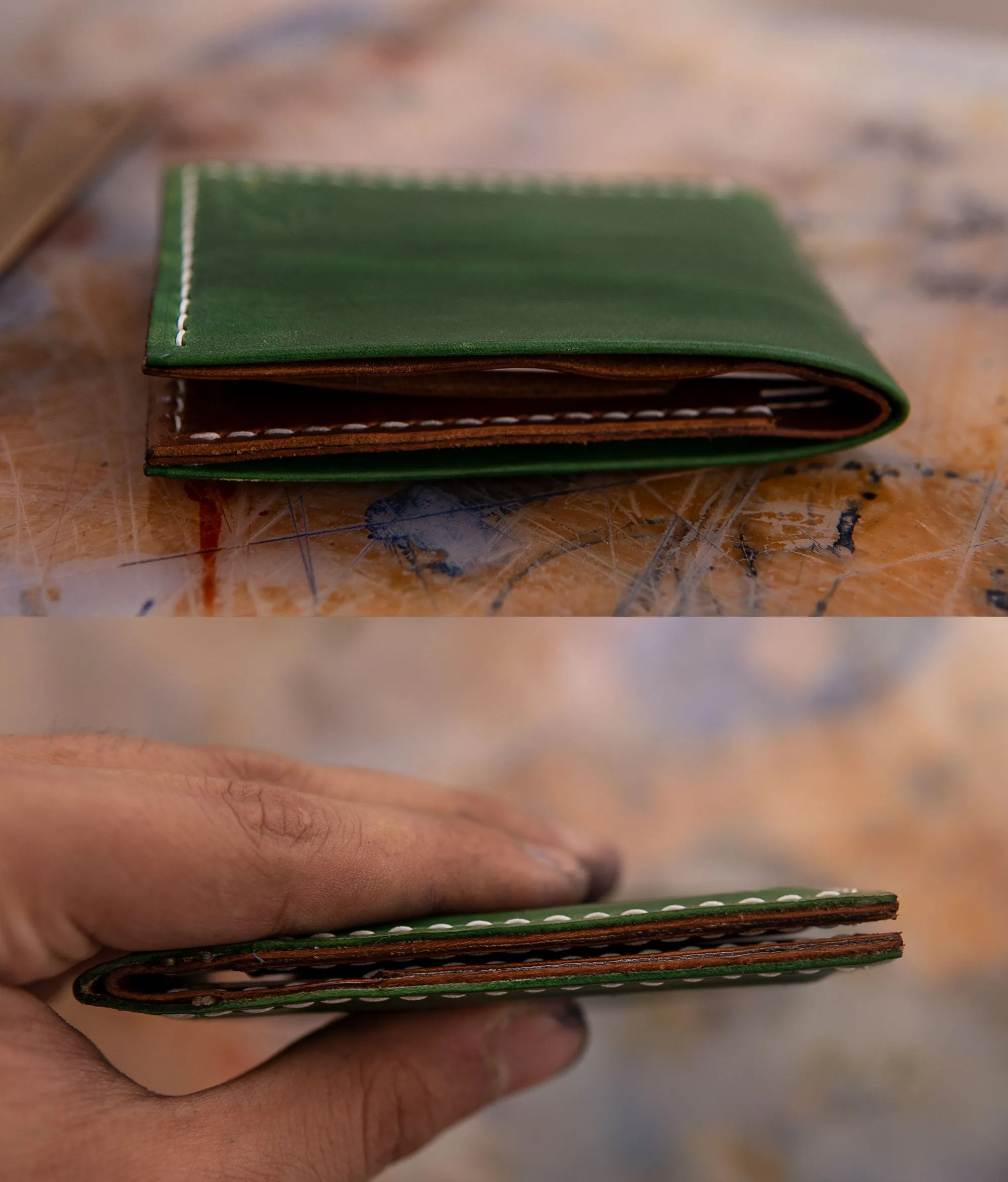 Stylish Leather Wallet - Pregreen