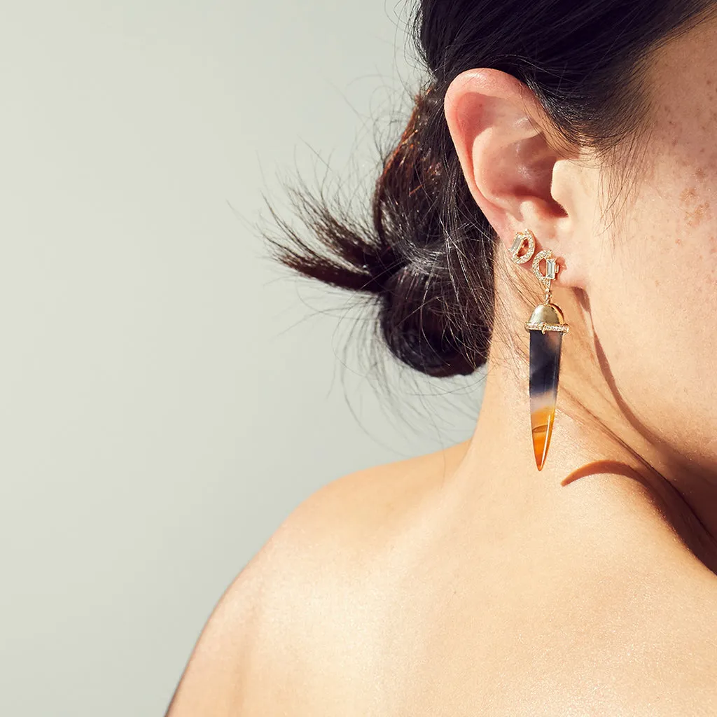 Sunset Chalcedony Theda Drop Earrings