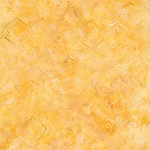 Sunset Plumes Batiks - Feathers Gold Yardage