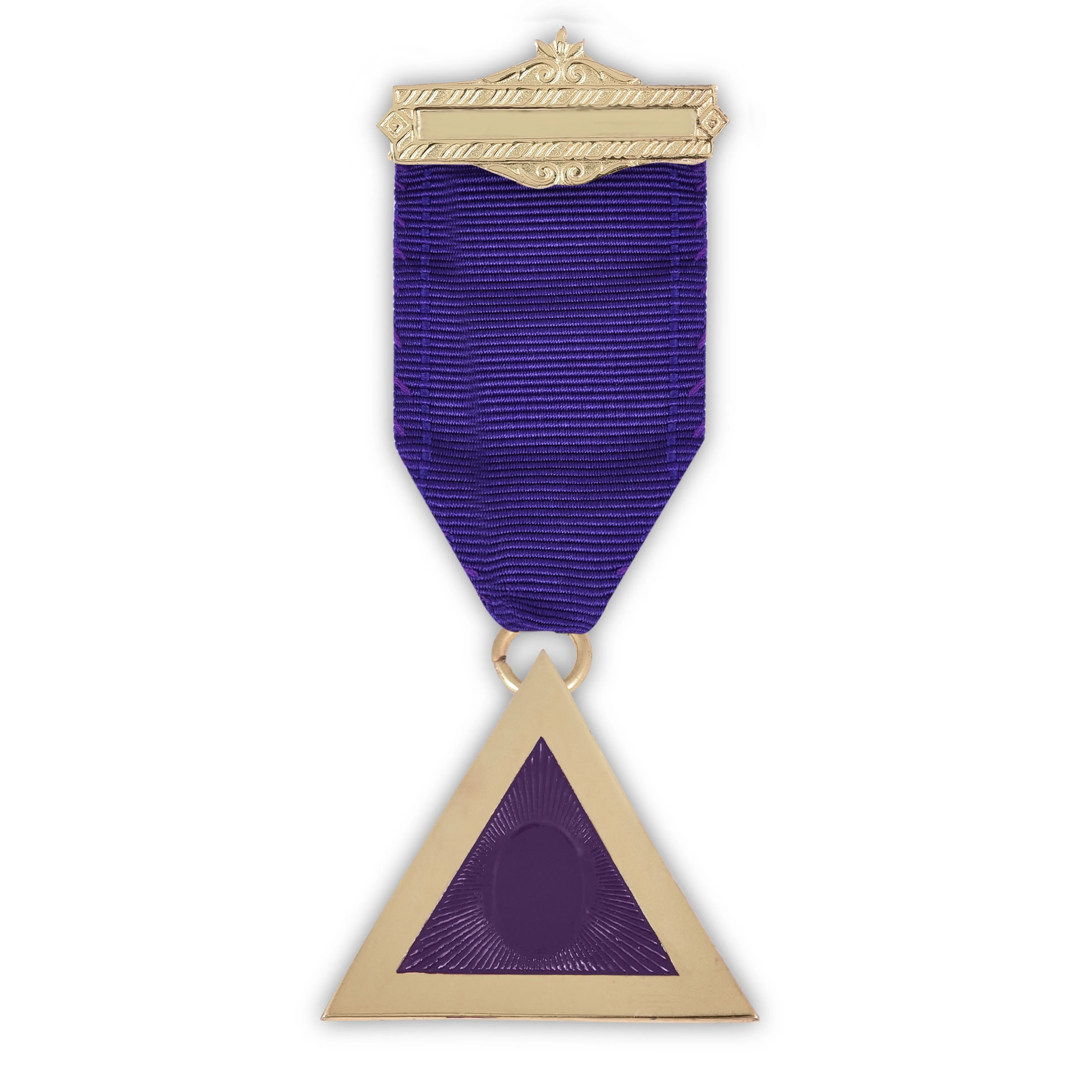 Superintendent Allied Masonic Degrees Breast Jewel - Gold Plated With Ribbon