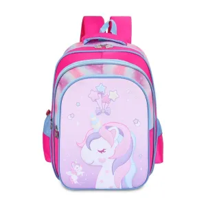 THE CLOWNFISH KidVenture Polyester Kids Backpack - Durable, Lightweight | 22 Litres | Bubblegum Pink