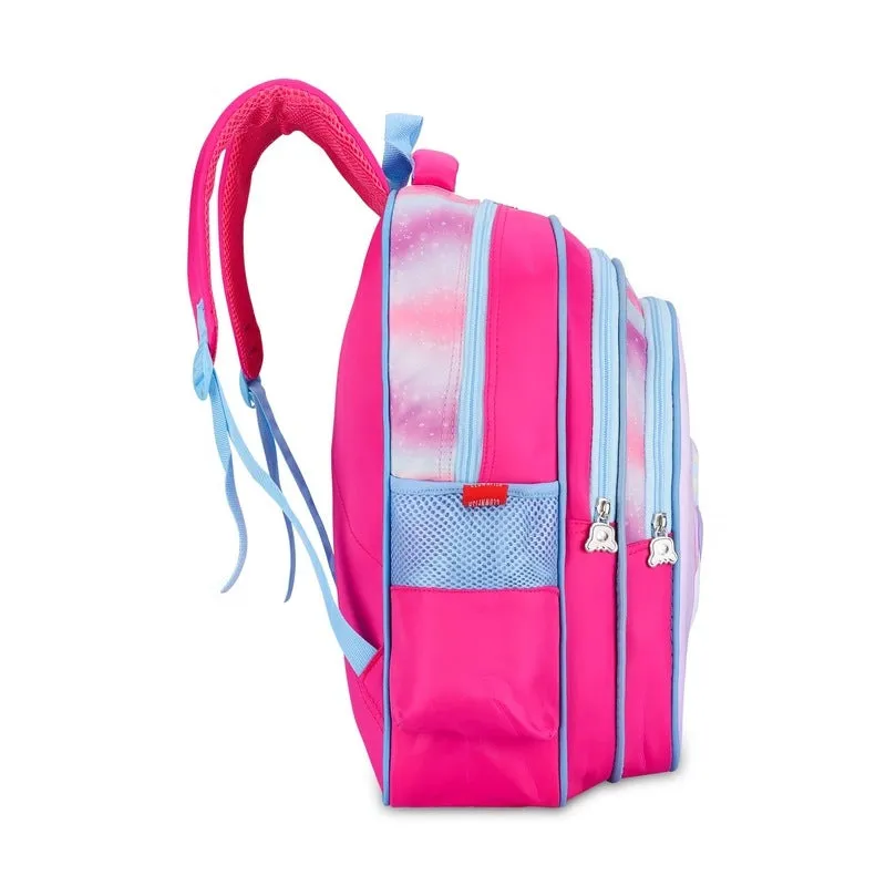 THE CLOWNFISH KidVenture Polyester Kids Backpack - Durable, Lightweight | 22 Litres | Bubblegum Pink