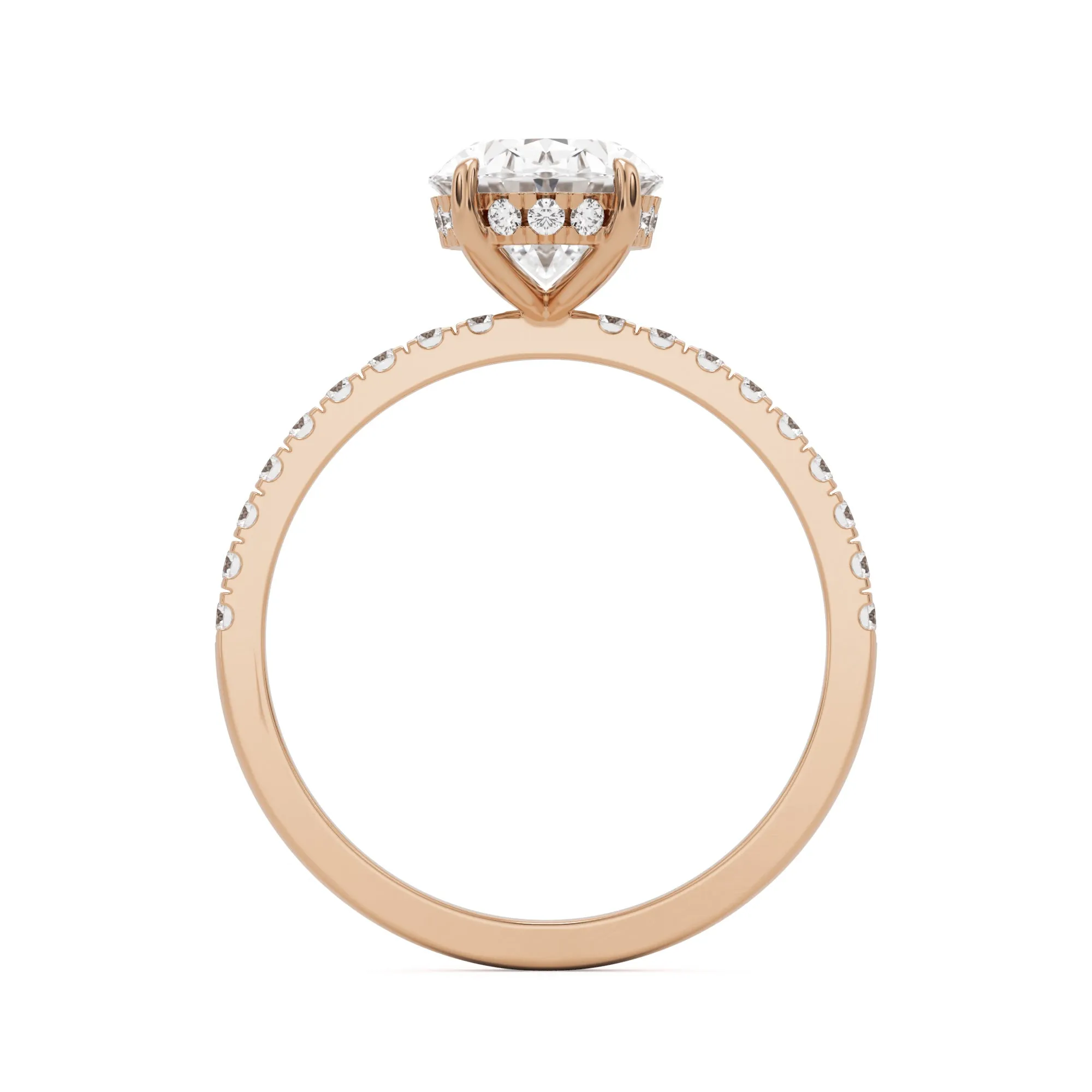 The Oval Hidden Halo Pavé
