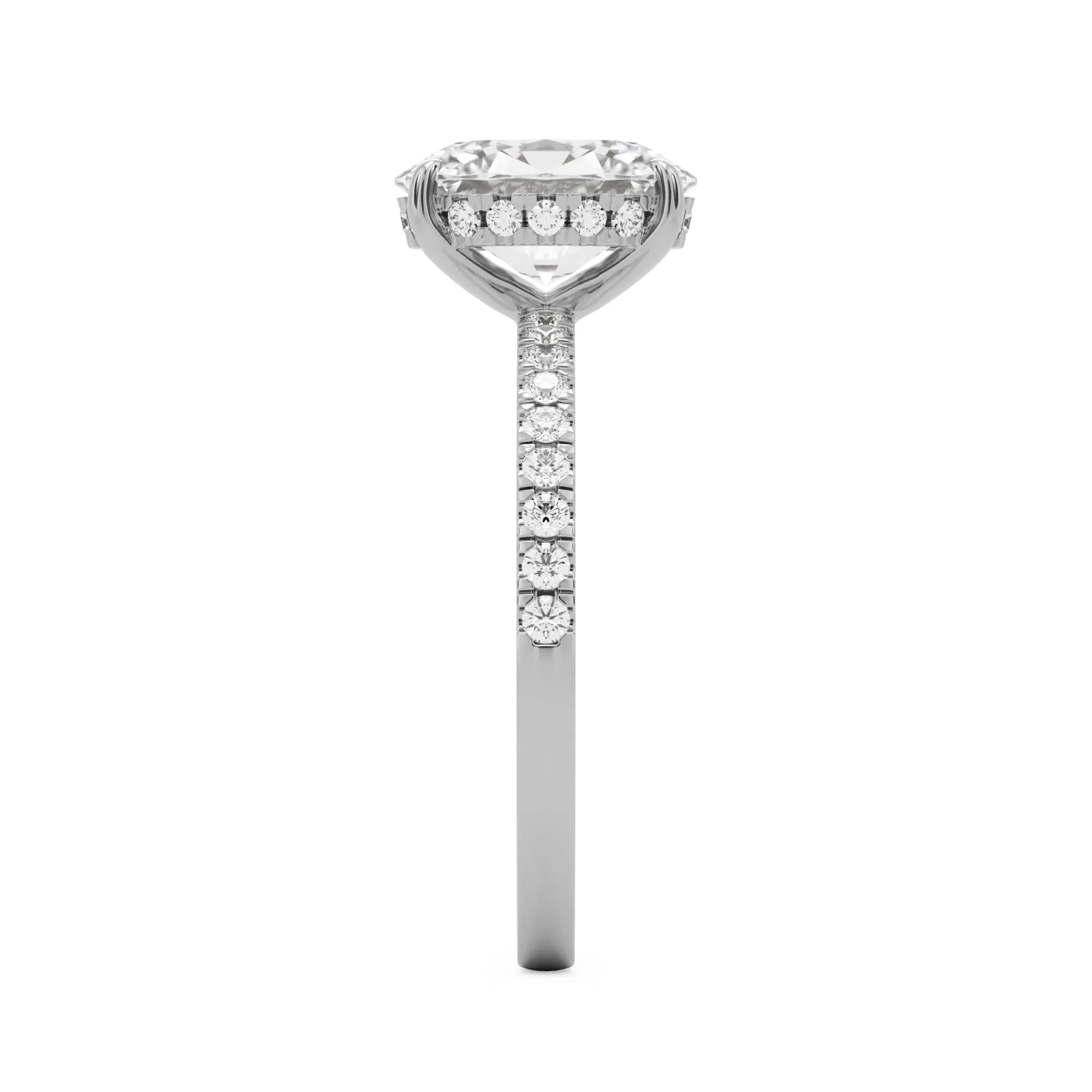 The Oval Hidden Halo Pavé