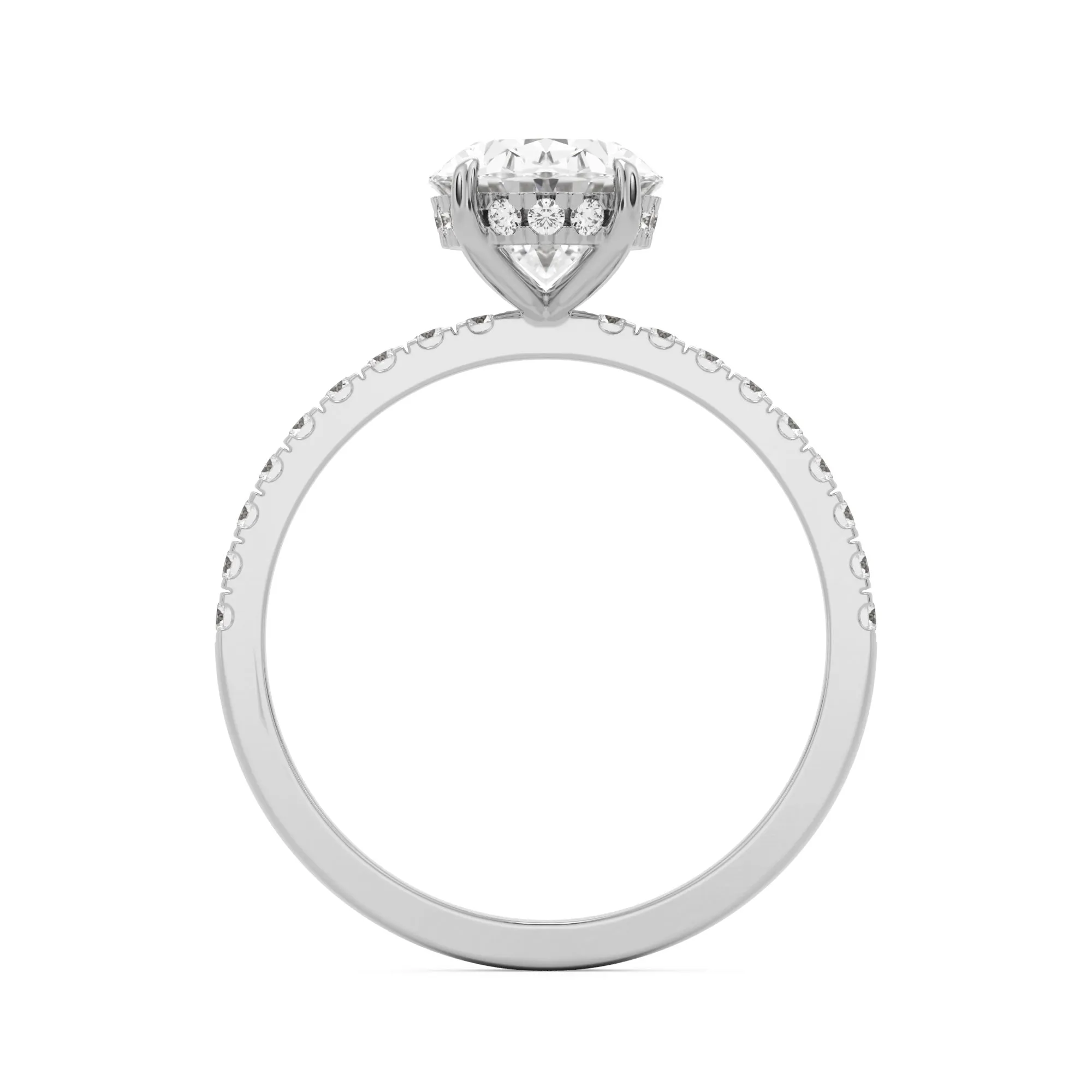 The Oval Hidden Halo Pavé
